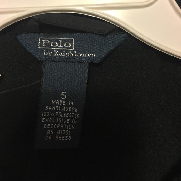 Black Polo Ralph Lauren little boys zipper coat - Picture 4 of 4